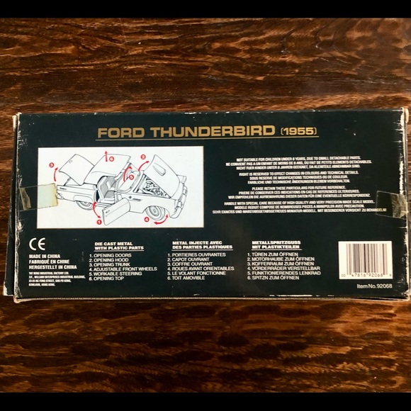 Road Tough 1:18 Collection Die-Cast Metal 1955 Red Ford Thunderbird - NIB - Picture 7 of 9